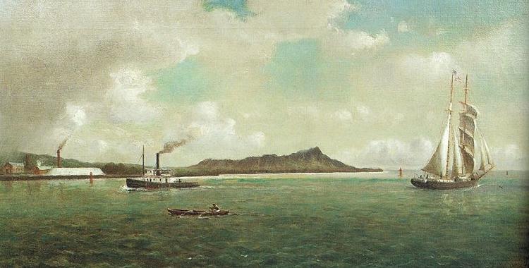 William Alexander Coulter Entrance to Honolulu Harbor Germany oil painting art